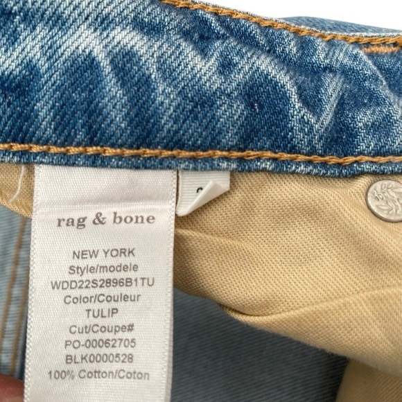 Rag & Bone Nina High Rise Tulip Ankle Cigarette Jeans Size 28 - Picture 16 of 16